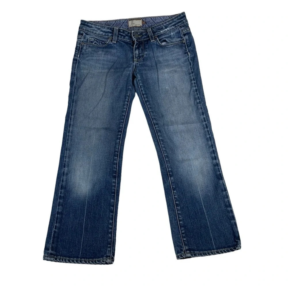 Paige Laurel Canyon low rise cropped capris women’s 27 embellished pockets